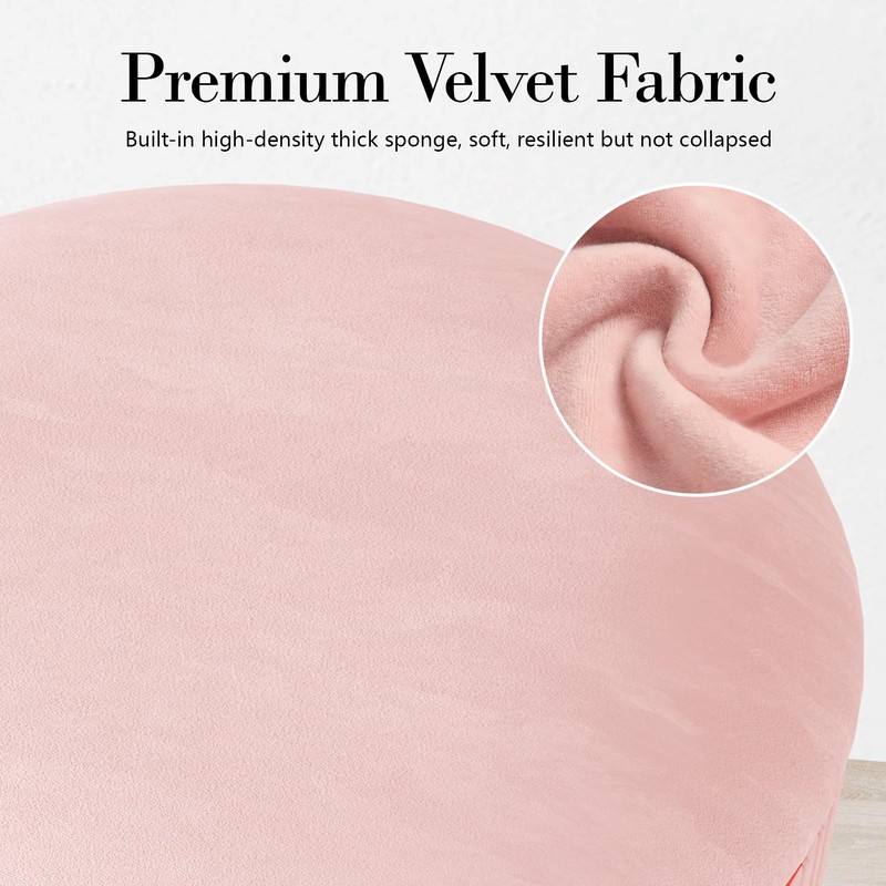 ACEQLYT Adjustable Vanity Stool with Storage, Modern Pink Vanity Chair