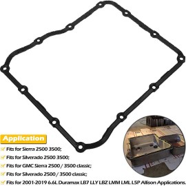 LL-Auto 29549684 Transmission Pan Gasket Filter Fluid Kit For GM 2001-2019 Duramax 6.6L