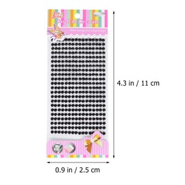 ULTNICE Self Adhesive Rhinestones Stick on Gems Black 5mm 234 Pieces