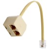 tunghey 2Pack Two Way Telephone Splitters, Male to 2 Female