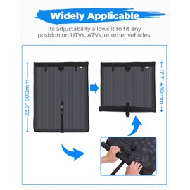 KEMIMOTO Universal Trash Sack Mesh for UTV ATV, PVC Mesh Trash Bag Universal Accessories Compatible with Polaris RZR, Can-Am, CFMOTO, Teryx, Mule, Arctic Cat, Pioneer, Golf Cart, Boat Off-Road-Work