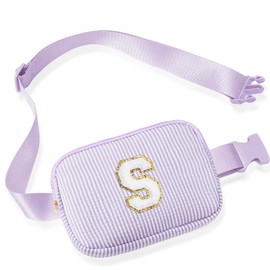 YOOLIFE Cross Body Bag for Girls Belt Bag for Women - Fanny Pack for Kids Teen, Crossbody Bag for Women Trendy Everywhere Belt Bag Fashion Monogrammed Crossbody Bag Waist Packs | Cool Gifts Purple S