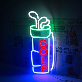 Horseneon Golf Neon Sign for Wall Decor, Golf Neon Led Sign, Creative Neon Lights Signs with USB Powered for Golf Club, Backdrop Lights, Wall Hanging Decor