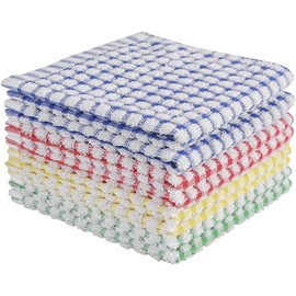 ZEBOLE 100% Cotton Kitchen Dish Cloths, 12x12 Inch Dish Cloths, Absorbent Kitchen Cloths, 8 Pieces Per Pack, Quick-Drying Cleaning Cloth.