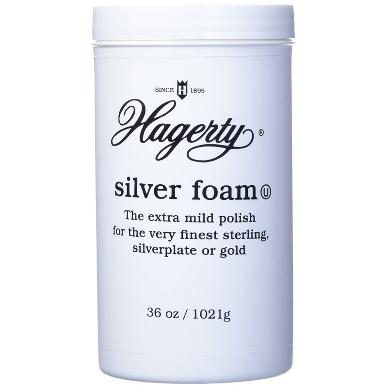 Hagerty Silver Foam: Mild Silver Polish, Gently Removes Tarnish from