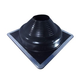 DEKTITE ROUND BASE PIPE FLASHING BOOT: #8 (DFE108B) BLACK Square Base EPDM Flexible Pipe Flashing (for OD pipe sizes 6-3/4" - 14")Roof Jack Pipe Boot