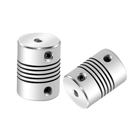 Aopin Flexible Beam Couplings 4mm to 4mm Flexible Coupler Shaft for 3D Printer, Length 25mm / 1" Motor Coupler Connector, Great Apply for Model Shaft, CNC Machine, Motor Guide, DIY Encoder 2 Pcs