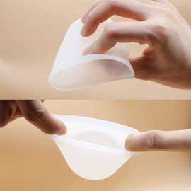 Saijer Silikon Messbecher,7 Stück Silikonbecher Harz Messbecher Set Transparent Präzise Skala Antihaft Mischbecher Klebewerkzeug für Handwerk Schmuck Gussform DIY Labor Küche(350ml*3/100ml*4)