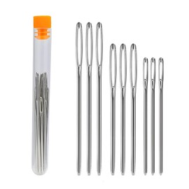 Ztolbriy 9 Piece Sewing Needles with Large Eye - Knitting Needles & Darning Needles Set | Extra Long Eye for Easy Threading | High Quality Steel - Rustproof & Durable