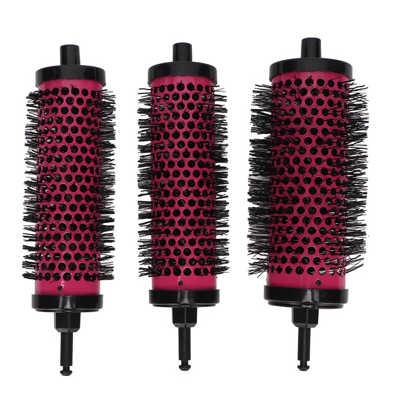 6 Pcs Round Hair Brush Set Detachable Ergonomic Handle Soft
