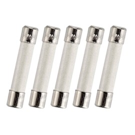 Microwave Fuse 20 Amp 250V Slow-Blow, Universal Ceramic Fuse Replacement for GE WB27X10388, Whirlpool, Kenmore, and Other Microwaves, 6mm x 30mm (5-Pack)