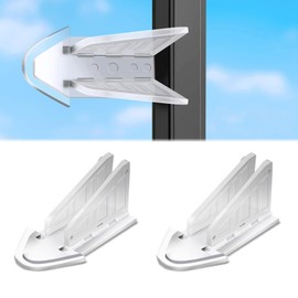 VIDSTW Child Safety Window, Pack of 2 Sliding Door Lock for Child Safety, Window Child Lock, Glass Sliding Door Locks, No Drilling, for Protect Children