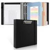SKYDUE 3 Ring Binder with Clipboard, 2 Inch PU Heavy