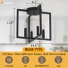 Bosomfr Semi Flush Mount 4-Light Black Ceiling Light, Modern Farmhouse
