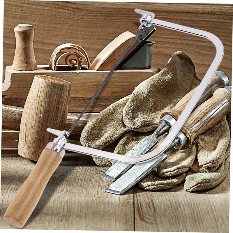 TEHAUX 1 Set Coping Saw with Wooden Handle Portable Hand