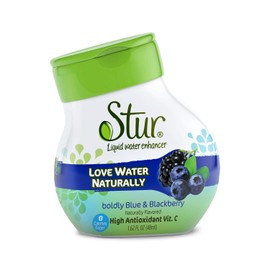 Stur Drinks - Blue & Blackberry Natural Water Enhancer Liquid Drink Mix Sugar Free Zero Calorie Vitamin C Stevia Make Your Own Fruit Infused Flavored Waters Makes 100 Drinks