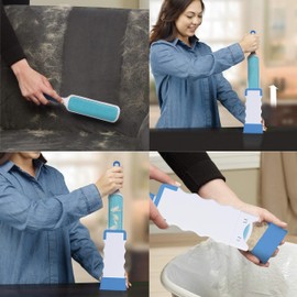 Sauber Meister Sticky Hero Pro Lint Brush Clothes Alternative to Lint Roller Fur and Lint Remover Roller Pet Hair Remover Self-Cleaning