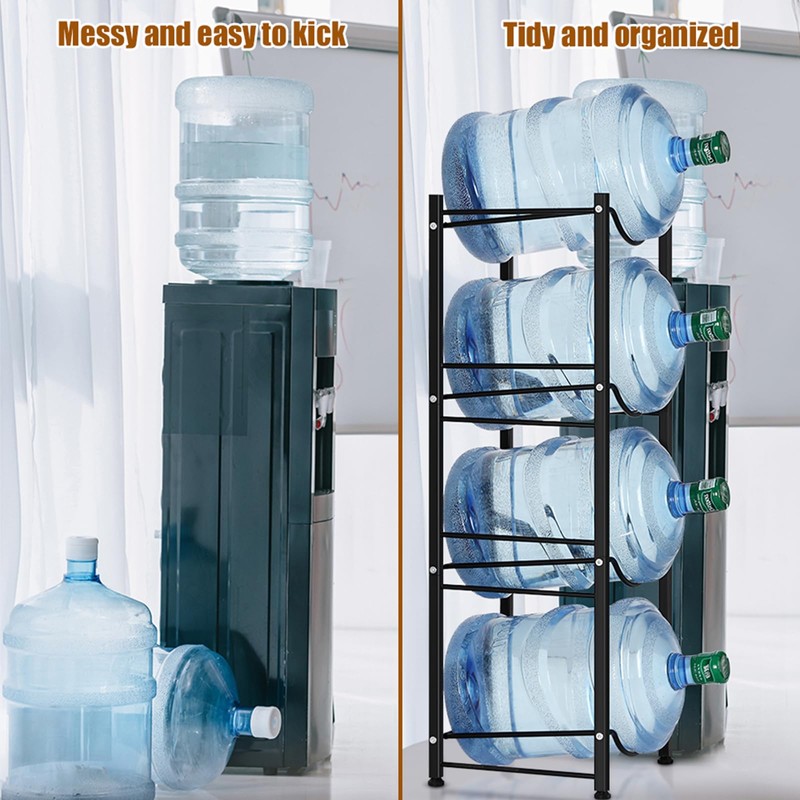 smusei 5 Gallon Water Bottle Holder 4 Tier Water Cooler