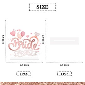 INNORU Bride to Be Table Poster Centerpiece, Acrylic Wedding Table Topper Centerpiece Bridal Shower Party Table Sign Bride Table Poster Wedding Engagement Party Decorations