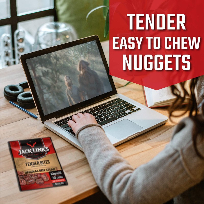 Jack Link's Beef Tender Jerky Tender Bites, Original, 2.85 oz
