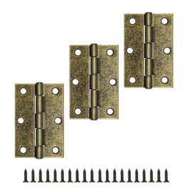 MABAHON 3pcs Retro Door Hinges 75mm / 3 Inch Hinge Connectors Antique Bronze Butt Hinges Hardware Ball Bearing Door Hinges for Furniture Home Doors Cabinets with Screws (3)