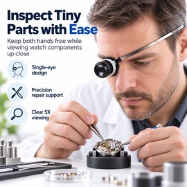 5X Watchmaker Loupe Magnifier for Watch Repair – Non-Lighted Close-Up Magnifying Lens for Detailed Inspection
