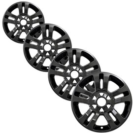 MotorUp America Set of 4 18 inch Gloss Black Wheel Skins Covers Compatible with 15-20 Tahoe SSV PPV LS LT LTZ, 15-20 Suburban LS LT LTZ, 14-18 Silverado 1500 LT LTZ, 19 Silverado 1500 LD LT Impostors