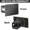American Flag Metal Trailer Hitch Cover for 2 Inch Receivers