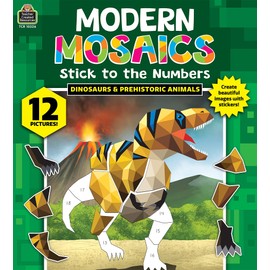 Dinosaurs and Prehistoric Animals Modern Mosaics Stick to The Numbers