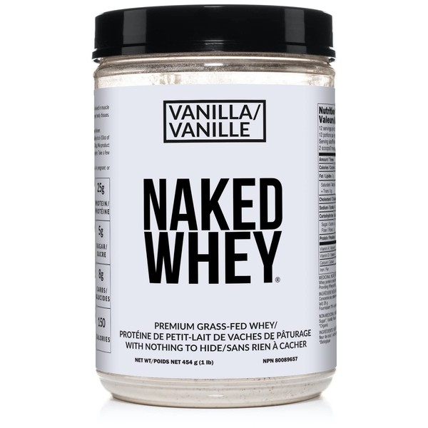 Naked Vanilla Whey Protein 1LB – Only 3 Ingredients, All