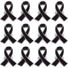12 Pcs Funeral Ribbons Memorial Ribbon Black Awareness Ribbon Funeral