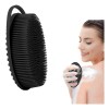 Dexano Cepillo De Esponja Corporal De Silicón, Exfoliante Corporal Negro