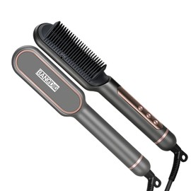 Verbesserter Haarglätter – Haarglätter mit Negativ-Ionen-Technologie und integriertem Kamm, 30 Sekunden schnelles Aufheizen, 9 Temperatureinstellungen und LED-Anzeige