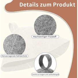 Diffaxy Pack of 2 Sauna Hat, Sauna Hat for Men and Women, Steam Bath Sauna Hat, Shower Cap, Good Quality Sauna Hat, Felt Hat, Sauna Funny Hat, Sauna Accessories