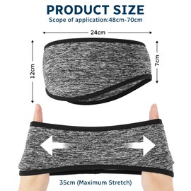 AYBUY Sports Headband, Elastic Sports Headbands for Men and Women, Winter Warm Headband, 3-Piece Set, Suitable for Jogging, Fitness, Running, Hiking and Cycling