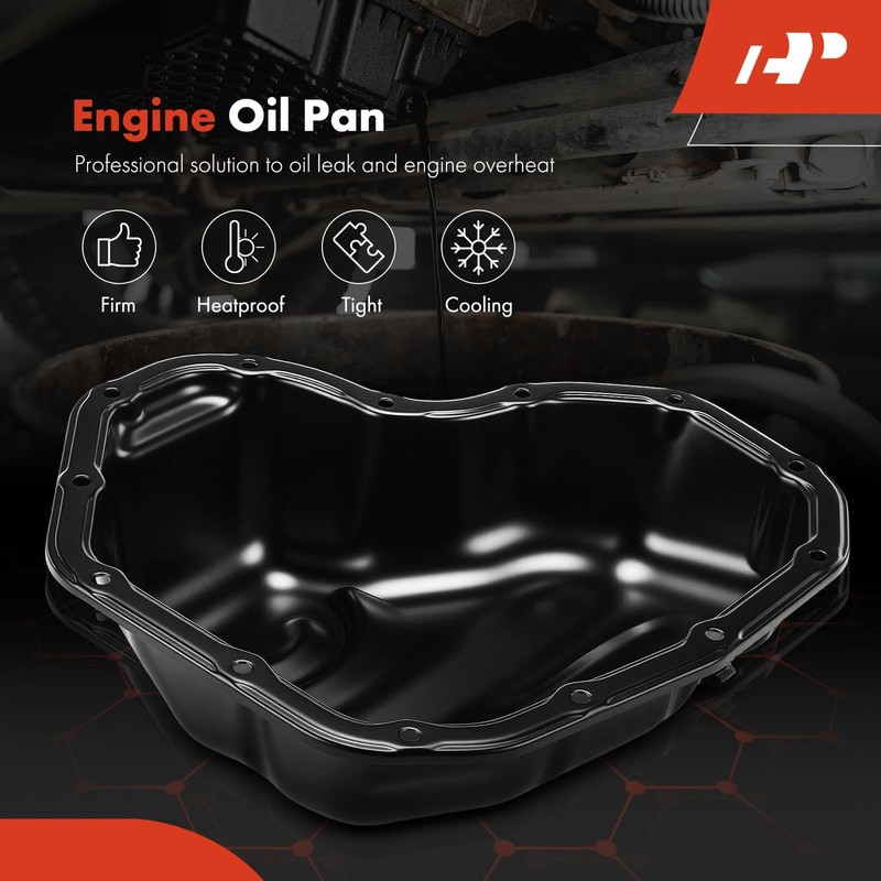 A-Premium Engine Oil Pan Sump with Drain Plug Compatible with