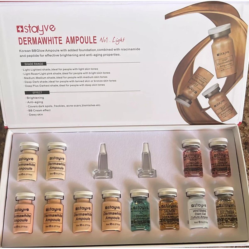 Stayve Base de maquillaje líquida Stayve bbglow viales pigmentacion y