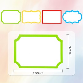 Colorful Name Tag Labels Name Stickers, 240 Plain Name Tag Label Gift Name Tags for Presents, 3 x 2 inch Name Stickers for Office, School and Home, 4 Colors (Hello My Name is) Name Tags