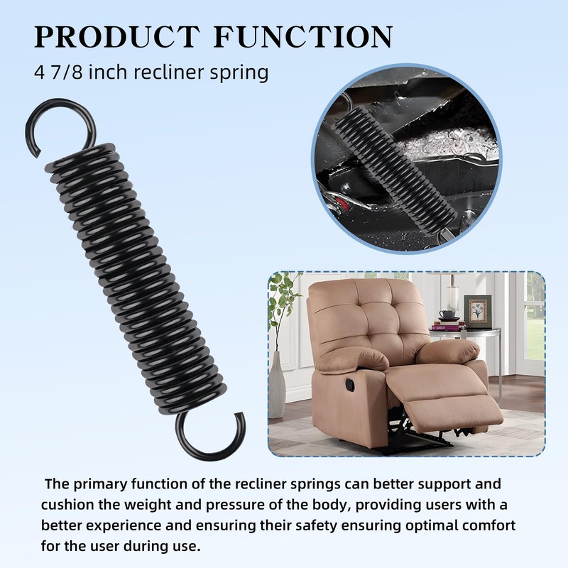 Zookpr 4 7/8-Inch Recliner Mechanism Extension Spring Replacement for Lane