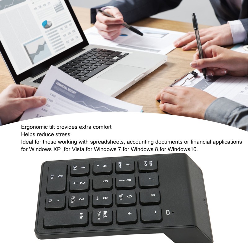 2.4G Wireless Numeric Keypad Chocolate Keys Plug and Play 18