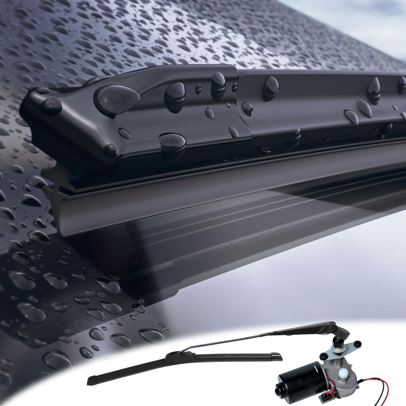 Wadoy UTV Windshield Wiper Motor Kit 12V Compatible with Polaris