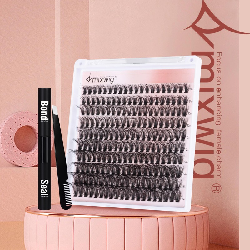Eyelash Extensions Set, Artificial Eyelashes, Natural DIY Eyelash Extension Cluster