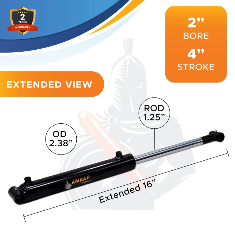 AMRAP Co 2x4 Hydraulic Cylinder 2" Bore 4" Stroke Welded