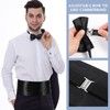 MAGICLULU Bow Tie Set, Pocket Square Tuxedo Belt, 3-Piece Accessory