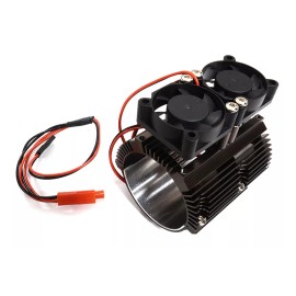 For Traxxas Motor Heatsink+Twin Cooling Fan for Traxxas Summit & E-Revo (Motor: 41-43mm OD)