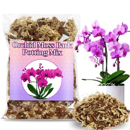 Sukh Orchid Potting Mix - 8.82 Oz Moss Bark Orchid Soil with Sphagnum Moss and Bark for Succulent, Carnivorous Plant, Monstera, Indoor Potting