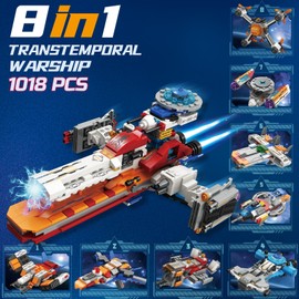 Ambdes STEM Space Toys for 6 7 8 9 10 11 12 Year Old Boys, 8-in-1 Starship Warship Building Sets, Best Christmas Birthday Gifts for 6-14 Year Old Kids (1018PCS)