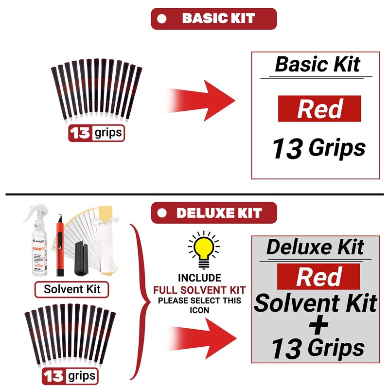 SAPLIZE 13 Golf Grips, Anti-slip Rubber Golf Club Grips, Standard