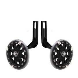 12-20 Inch Kids Kids Practice Bicycle Ballast Auxiliary Wheel Easy Installation Quiet Design Bicycle Training Wheel for Kids 5 Sizes Available, Colorful, Easy to Install, Black (14 inch)