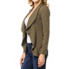 MINEFREE Women's Long Sleeve Classic Draped Open Front Lightweight Blazer